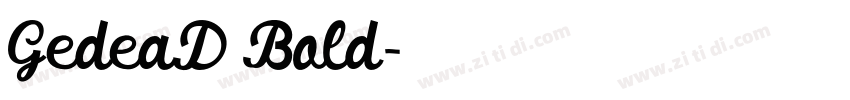 GedeaD Bold字体转换
